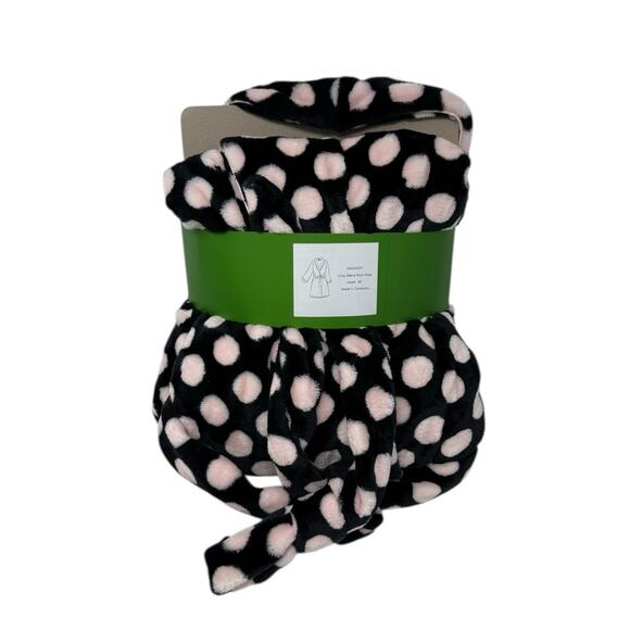 NWT Kate Spade Fuzzy Polka Dot Short Robe XS/S  Soft Cozy Loungewear - Picture 2 of 7